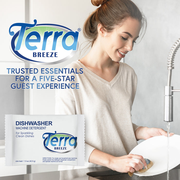 Terra Breeze Automatic Dishwasher Detergent Powder,1.5 oz. Individually Wrapped Packets (50 packs)