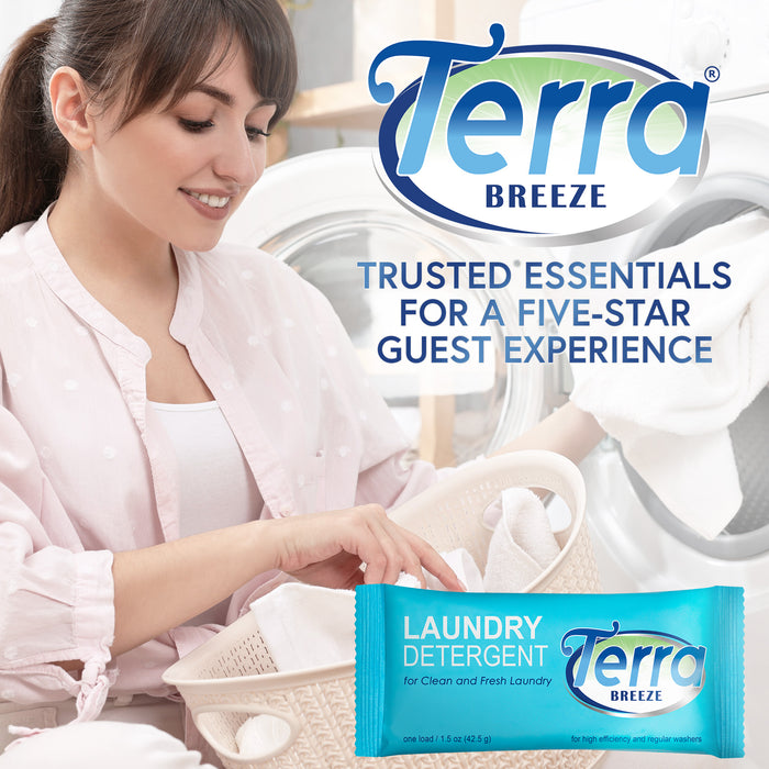 Terra Breeze Laundry Detergent Powder - 1.5 oz Individually Wrapped Packet (Case of 50)