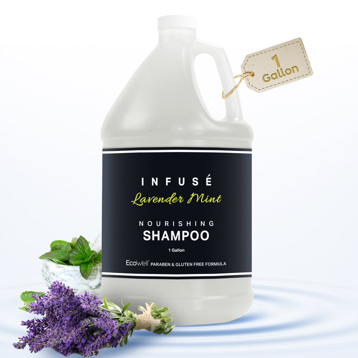 Shampoo | Infuse Lavender Mint Hotel | 1 Gallon | For Hospitality & Vacation Rentals to Refill Dispensers | (Single Gallon)