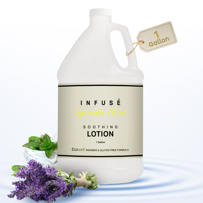 Lotion | Infuse Lavender Mint Hotel | 1 Gallon | For Hospitality & Vacation Rentals to Refill Dispensers | (Single Gallon)