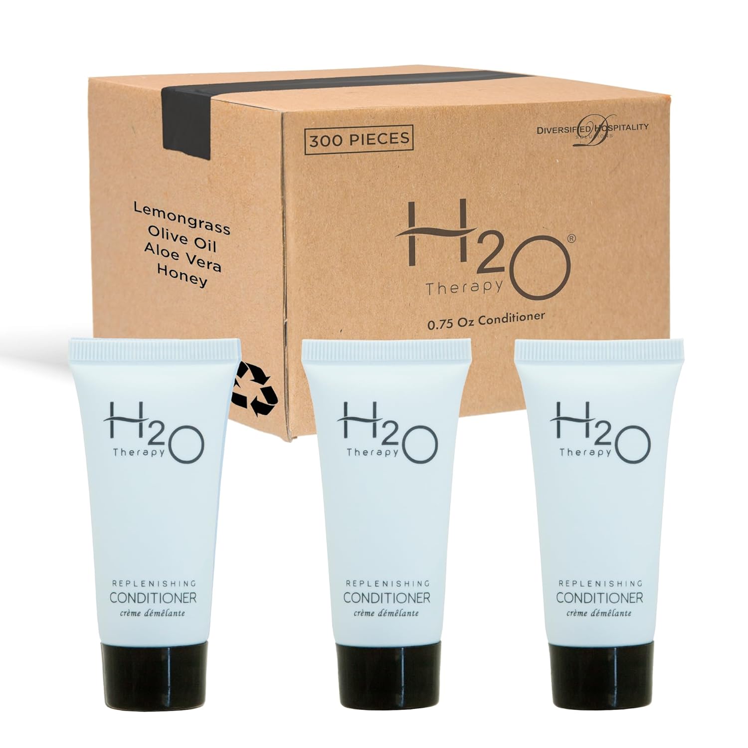 H2O Therapy Conditioner, Travel Size Hotel Hospitality, 0.75 oz
