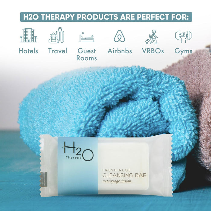 H2O Therapy Cleansing Bar, Travel Size Hotel Amenities, 0.5 oz (Case of 75)